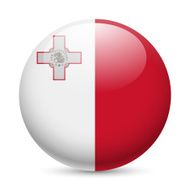Round glossy icon of Malta