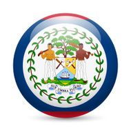 Round glossy icon of Belize