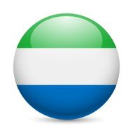 Round glossy icon of Sierra Leone