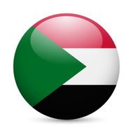 Round glossy icon of Sudan