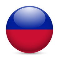 Round glossy icon of Haiti