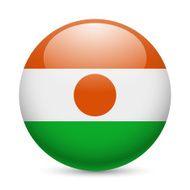 Round glossy icon of Niger