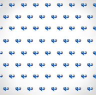 Seamless patriotic background with a Finland flag glossy heart shapes