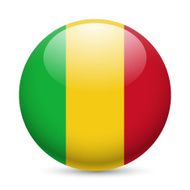 Round glossy icon of Mali