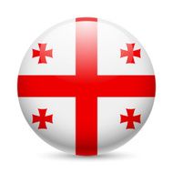 Round glossy icon of Georgia