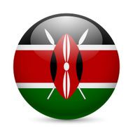 Round glossy icon of Kenya