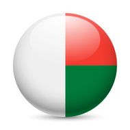 Round glossy icon of Madagascar