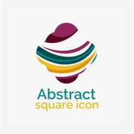 Abstract symmetric geometric shapes business icon N3
