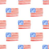 Sketch american flag in vintage style