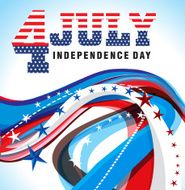 American independence day wave background