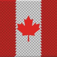 Flag of Canada from the rhombs background