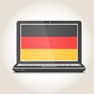 Flag of Germany screensaver on a notebook