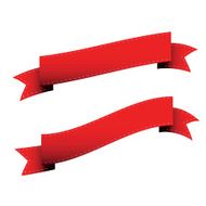 Red ribbon vector set N3