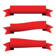Red ribbon vector set N4