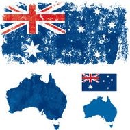 Australia grunge flag
