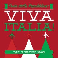 Italian Republic Day card in vector format N4