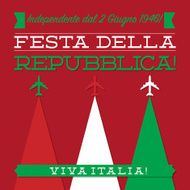 Italian Republic Day card in vector format N5