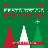 Italian Republic Day card in vector format N8