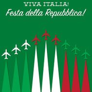 Italian Republic Day card in vector format N11