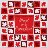Mosaic Canada Day card in vector format N2