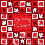 Mosaic Canada Day card in vector format N3