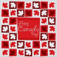 Mosaic Canada Day card in vector format N4