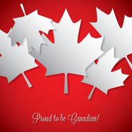 Overlay leaf Canada Day card in vector format N3