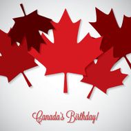 Overlay leaf Canada Day card in vector format N8