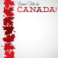 Leaf line Canada Day card in vector format N3