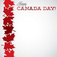 Leaf line Canada Day card in vector format N4