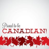 Leaf line Canada Day card in vector format N6