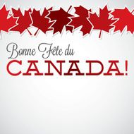 Leaf line Canada Day card in vector format N7