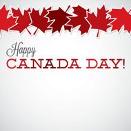 Leaf line Canada Day card in vector format N8