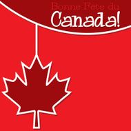 Canada Day string card in vector format