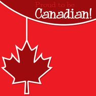 Canada Day string card in vector format N2