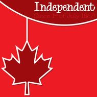 Canada Day string card in vector format N3