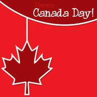 Canada Day string card in vector format N4