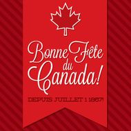 Canada Day sash card in vector format