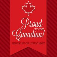 Canada Day sash card in vector format N2