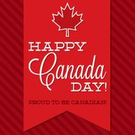 Canada Day sash card in vector format N3