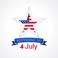 Independence day USA star white