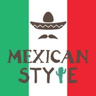 Ethnic mexican background design in native style N3