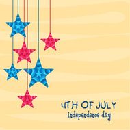 American Independence Day celebration with shiny stars