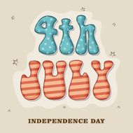 American Independence Day celebration with stylish text