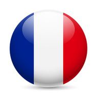 Round glossy icon of France N2