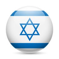 Round glossy icon of Israel