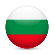 Round glossy icon of Bulgaria