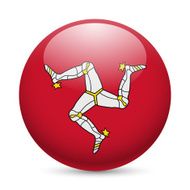 Round glossy icon of Isle Man