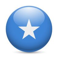 Round glossy icon of Somalia