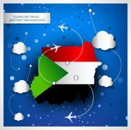SUDAN AIR TRAVEL ABSTRACT BACKGROUND